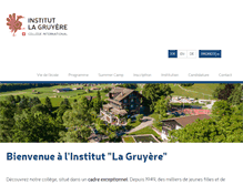 Tablet Screenshot of institutlagruyere.ch